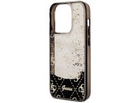 Funda rígida Guess GUHCP14LLC4PSGK para iPhone 14 Pro de 6,1" en color negro/negro, con purpurina lí Funda rígida Guess GUHCP14LLC4PSGK para iPhone 14 Pro de 6,1" en color negro/negro, con purpurina lí