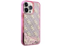 Funda rígida rosa/rosa con purpurina líquida translúcida para iPhone 14 Pro de 6,1" de Guess GUHCP14 Funda rígida rosa/rosa con purpurina líquida translúcida para iPhone 14 Pro de 6,1" de Guess GUHCP14
