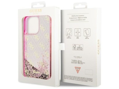 Guess GUHCP14LLC4PSGP iPhone 14 Pro 6.1" pink/pink hardcase Liquid Glitter 4G Transculent Guess GUHCP14LLC4PSGP iPhone 14 Pro 6.1" pink/pink hardcase Liquid Glitter 4G Transculent