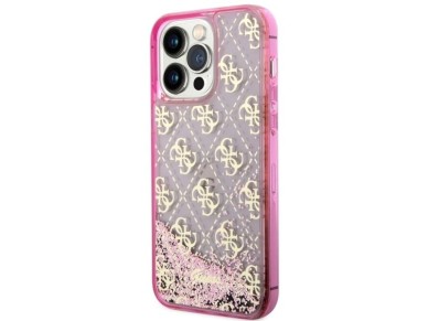 Guess GUHCP14XLC4PSGP iPhone 14 Pro Max 6.7" pink/pink hardcase Liquid Glitter 4G Transculent Guess GUHCP14XLC4PSGP iPhone 14 Pro Max 6.7" pink/pink hardcase Liquid Glitter 4G Transculent