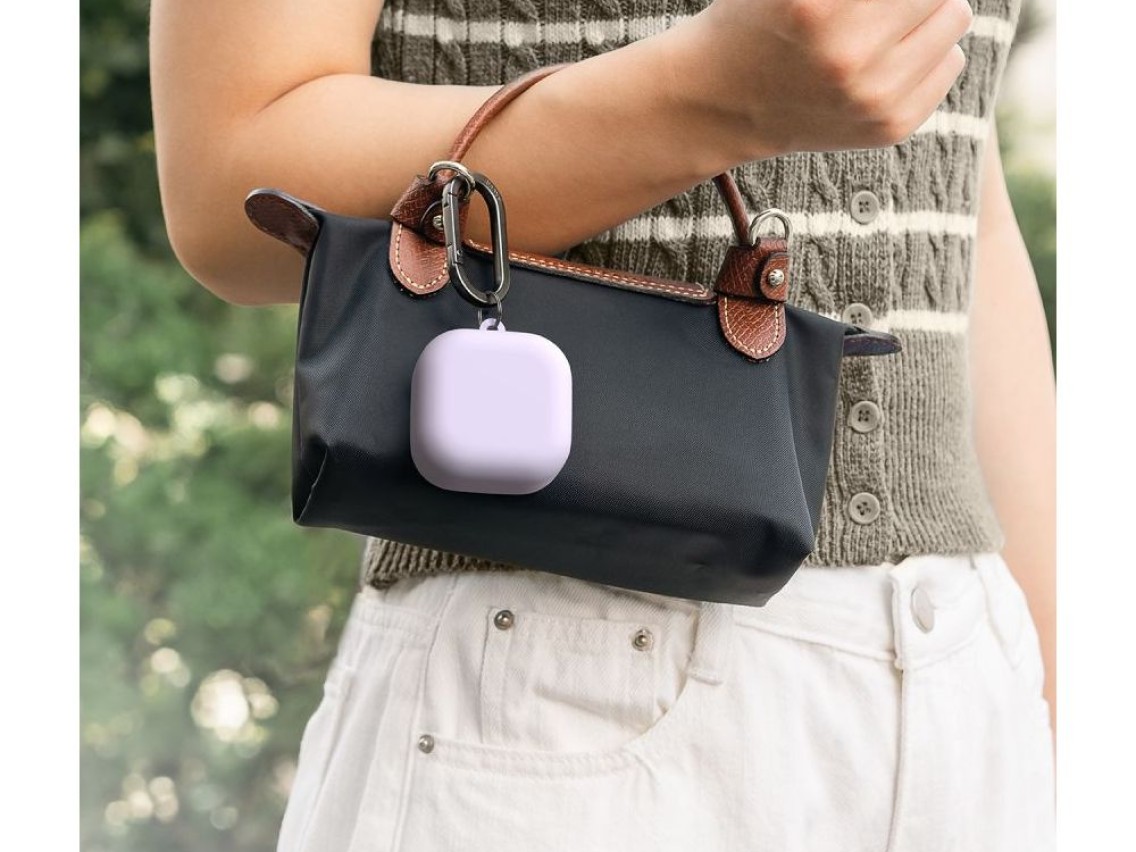 Capa de silicone Ringke para Samsung Galaxy Buds 4 / 4 Pro - Roxa