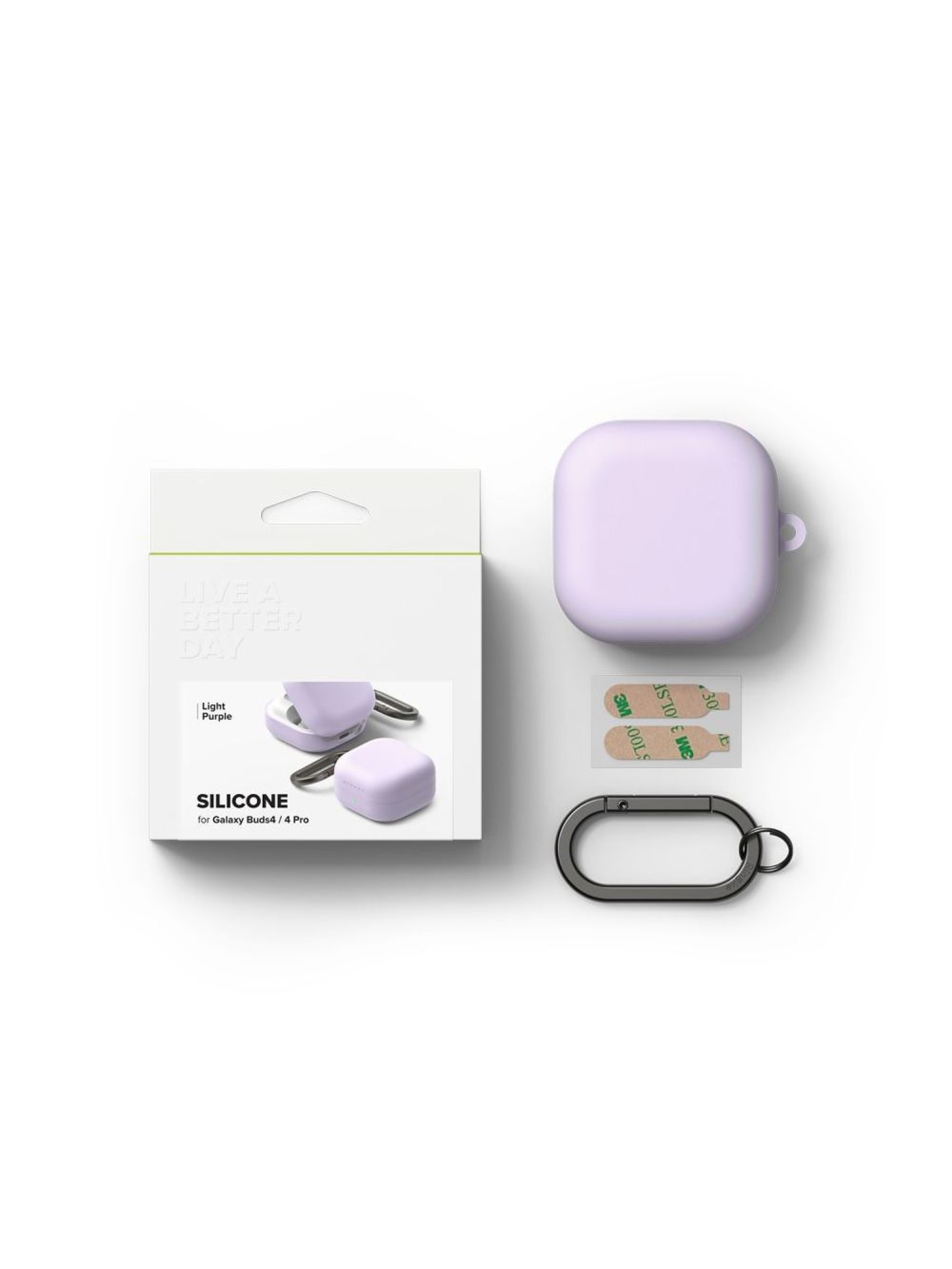 Capa de silicone Ringke para Samsung Galaxy Buds 4 / 4 Pro - Roxa
