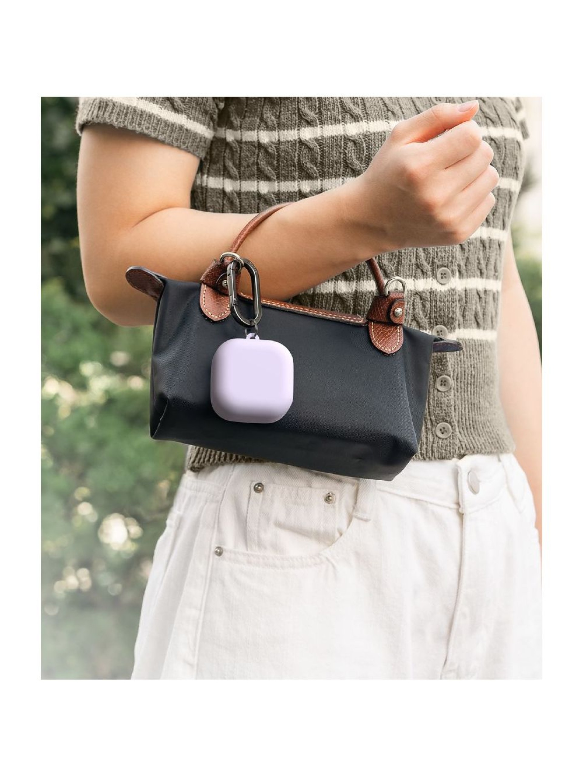 Capa de silicone Ringke para Samsung Galaxy Buds 4 / 4 Pro - Roxa