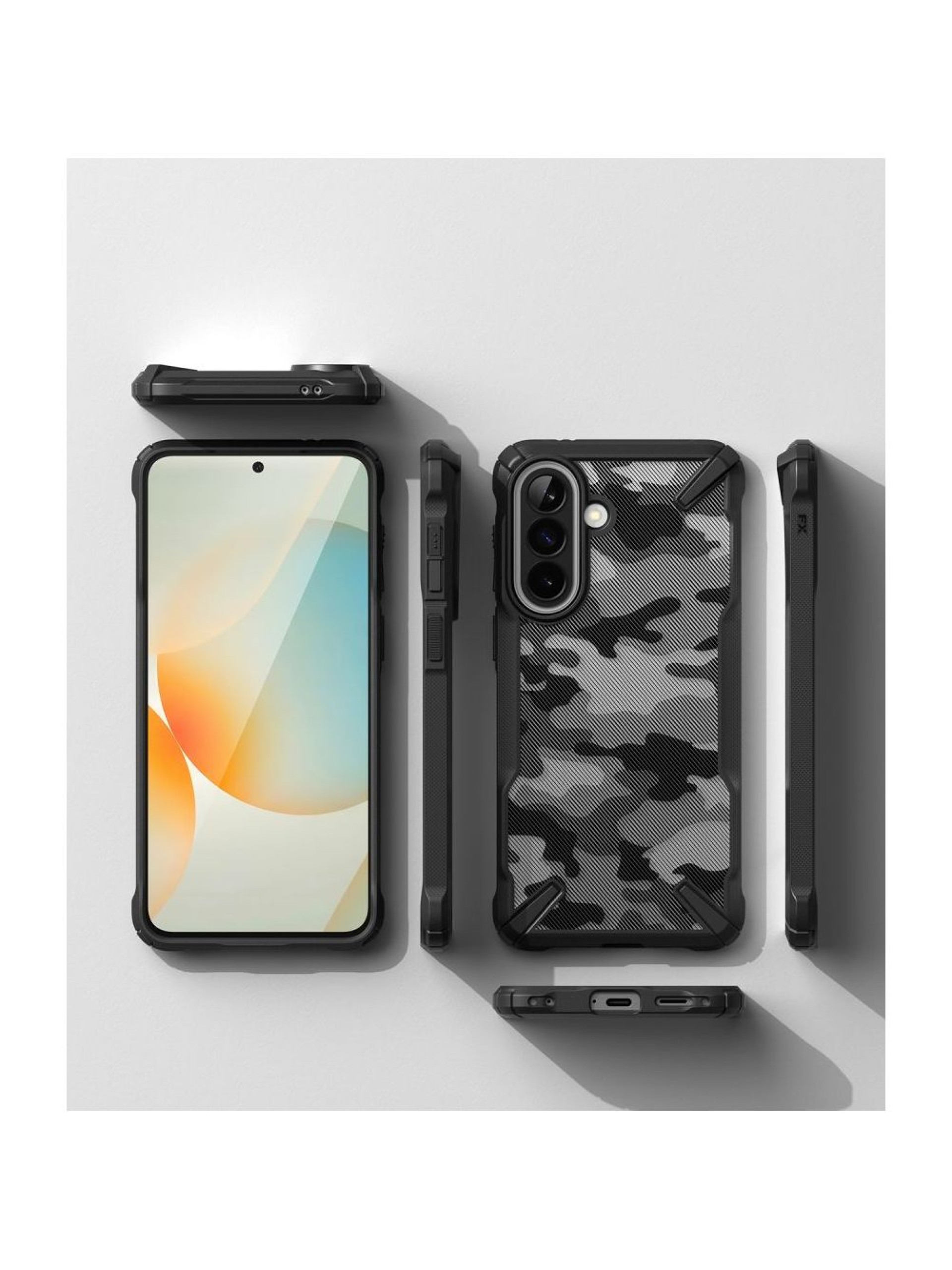 Ringke Fusion X Case for Samsung Galaxy A57 5G - Black and Gray