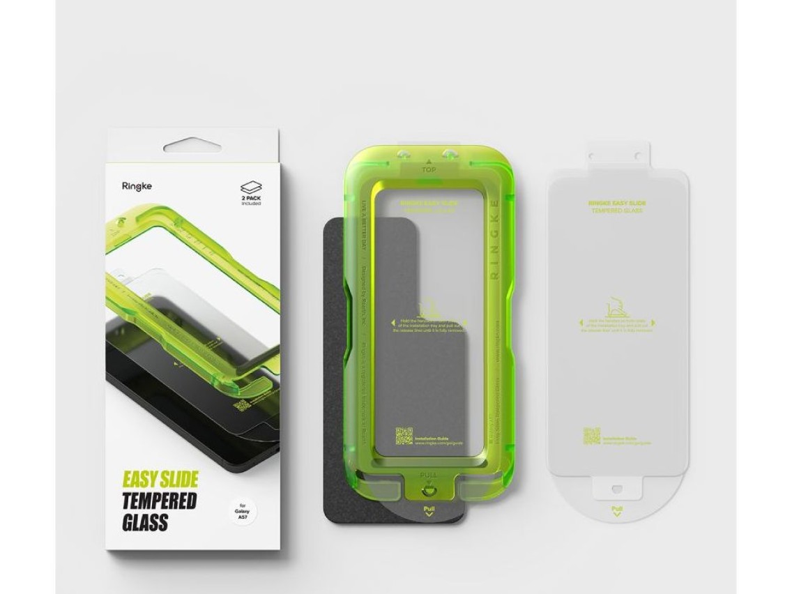 Ringke Easy Slide 2-pack Tempered Glass for Samsung Galaxy A57 5G