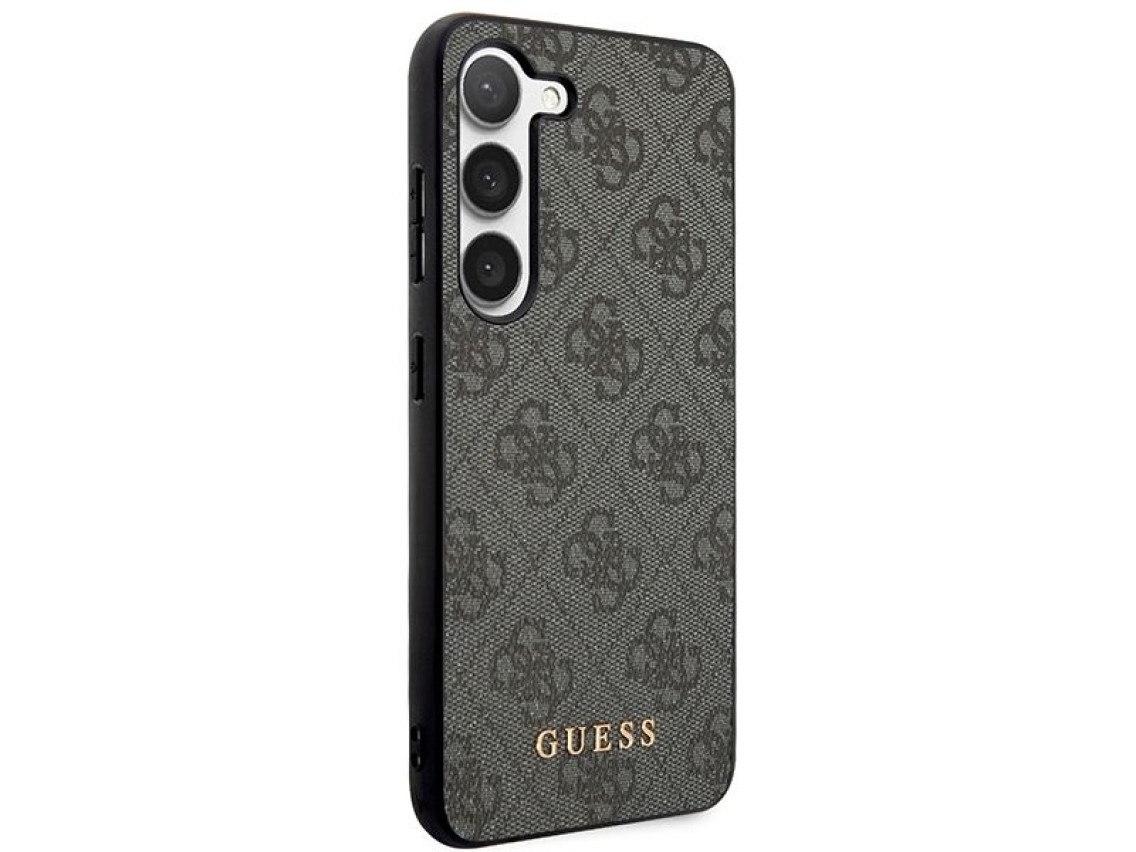 Guess GUHCS23SG4GFGR S23 S911 grey/grey hardcase 4G Metal Gold Logo