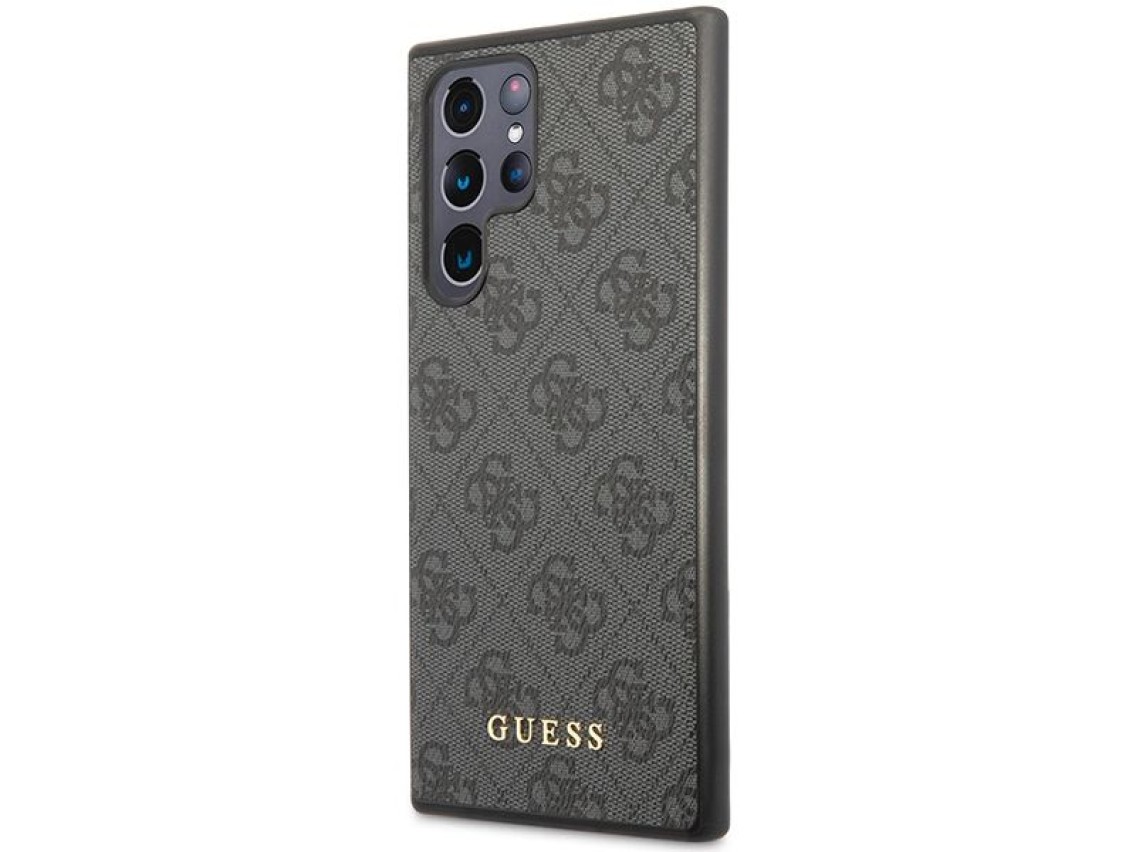 Estuche rígido Guess GUHCS23LG4GFGR S23 Ultra S918 gris/gris 4G Metal Gold Logo
