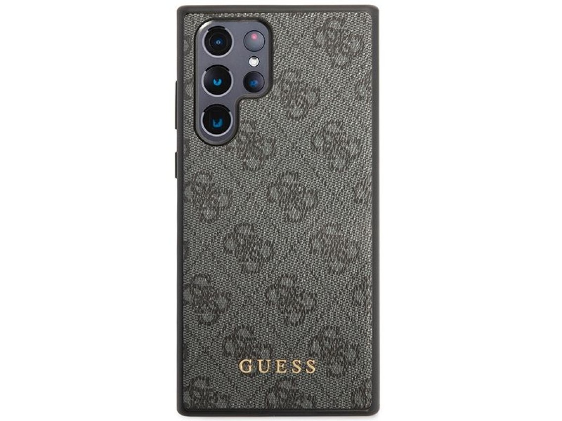 Estuche rígido Guess GUHCS23LG4GFGR S23 Ultra S918 gris/gris 4G Metal Gold Logo