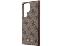 Capa rígida Guess GUHCS23LG4GFBR S23 Ultra S918 marrom/marrom 4G com logotipo dourado Capa rígida Guess GUHCS23LG4GFBR S23 Ultra S918 marrom/marrom 4G com logotipo dourado
