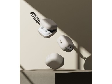 Capa de silicone Ringke para Samsung Galaxy Buds 4 / 4 Pro - Bege