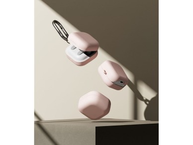 Capa de silicone Ringke para Samsung Galaxy Buds 4 / 4 Pro - Rosa Capa de silicone Ringke para Samsung Galaxy Buds 4 / 4 Pro - Rosa
