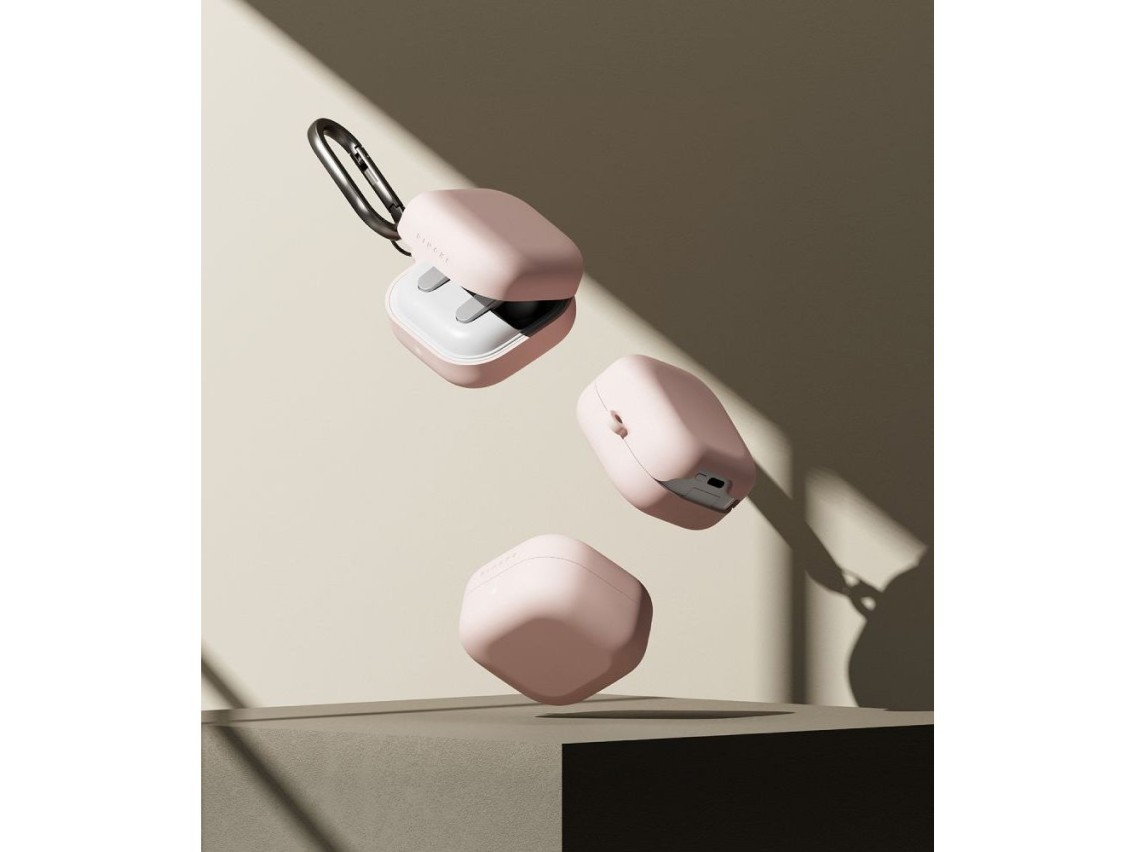 Capa de silicone Ringke para Samsung Galaxy Buds 4 / 4 Pro - Rosa