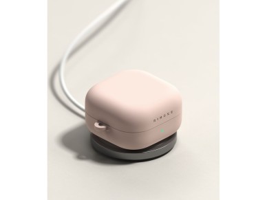 Capa de silicone Ringke para Samsung Galaxy Buds 4 / 4 Pro - Rosa Capa de silicone Ringke para Samsung Galaxy Buds 4 / 4 Pro - Rosa