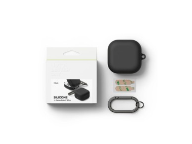 Ringke Silicone Case for Samsung Galaxy Buds 4 / 4 Pro - Black Ringke Silicone Case for Samsung Galaxy Buds 4 / 4 Pro - Black