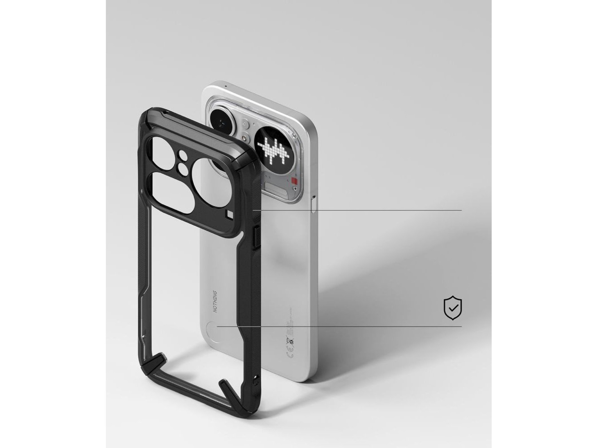 Funda Ringke Fusion X para Nothing Phone 4A Pro - transparente y negra