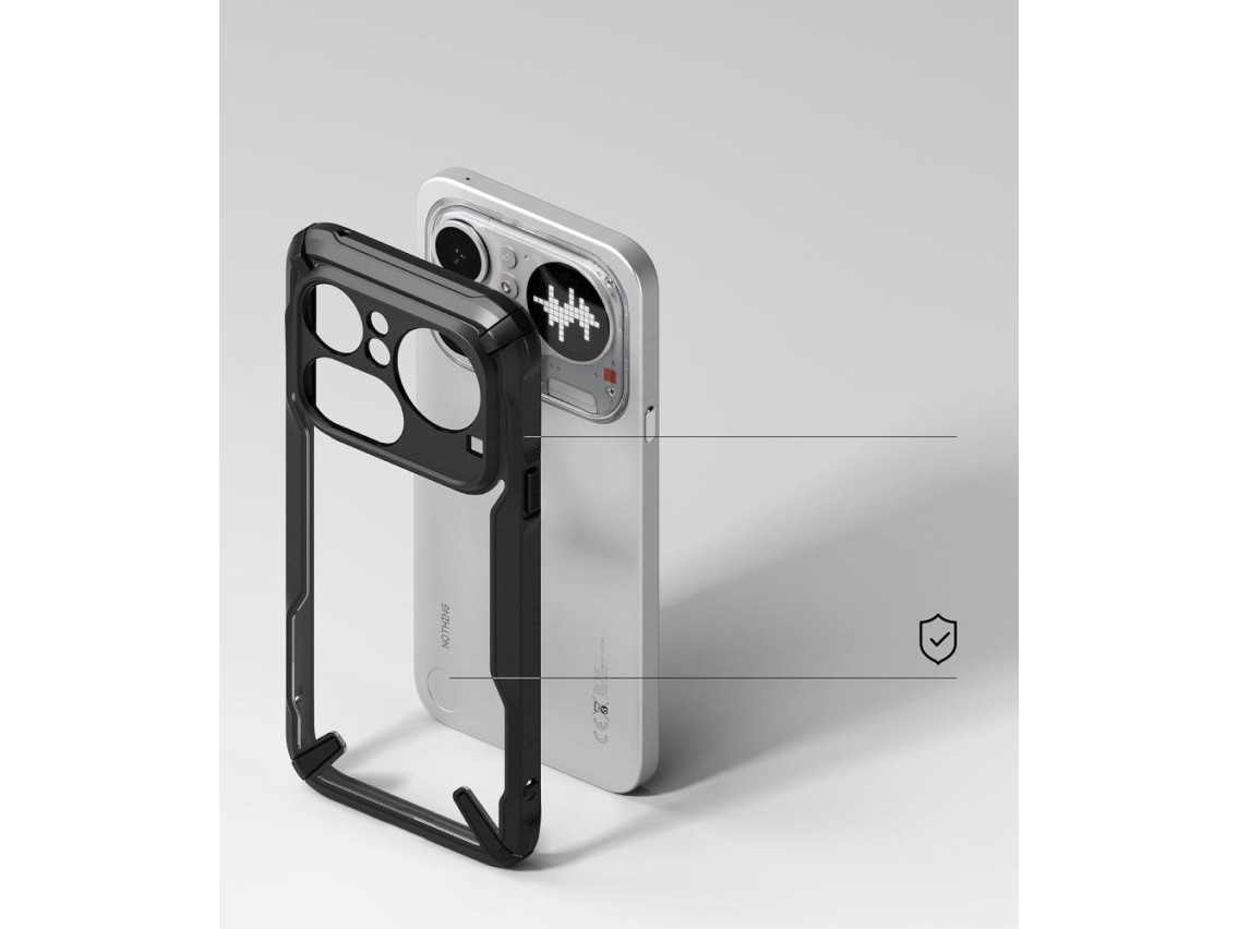 Funda Ringke Fusion X para Nothing Phone 4A Pro - transparente y negra