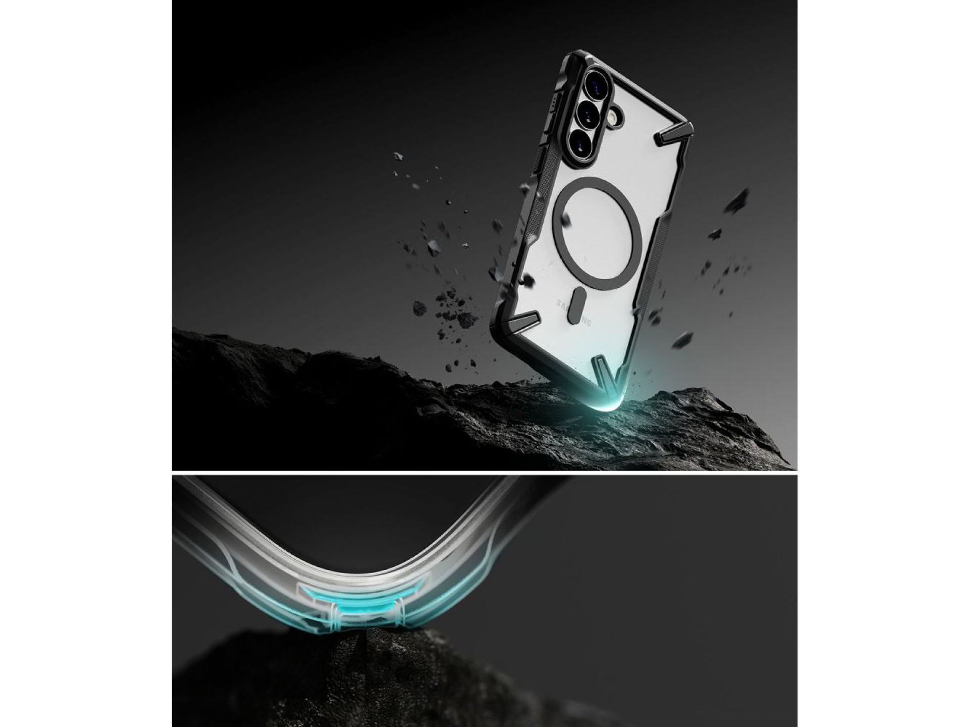 Funda magnética Ringke Fusion X MagSafe para Samsung Galaxy S26+ - Negro transparente