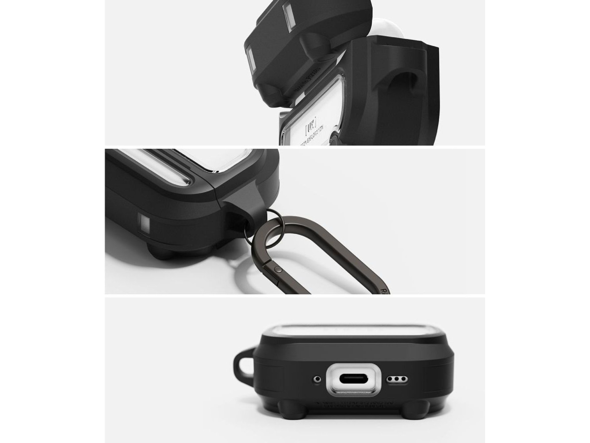 Funda magnética Ringke UX para AirPods Pro 3 - Negra y transparente