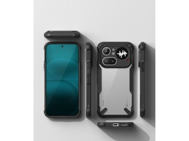 Ringke Fusion X case for Nothing Phone 4A Pro - transparent and black Ringke Fusion X case for Nothing Phone 4A Pro - transparent and black