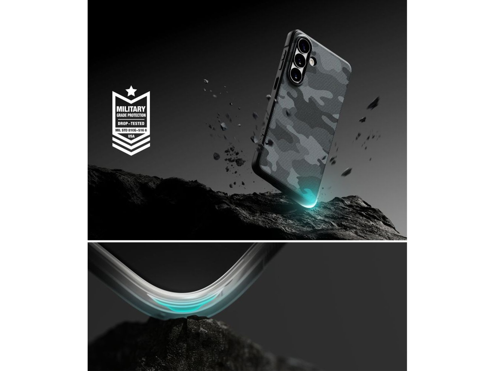Capa Ringke Onyx Magsafe para Samsung Galaxy S26 - Cinza e Preta