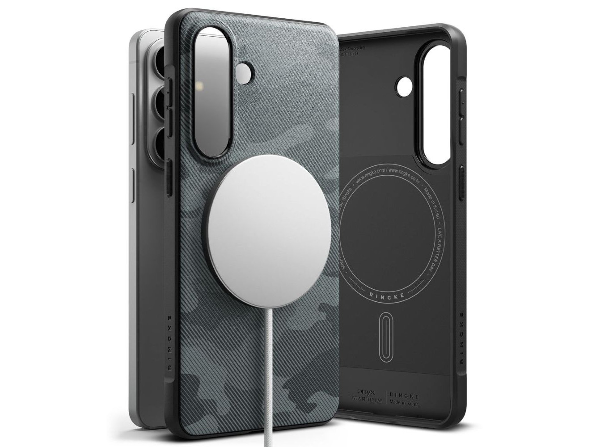 Capa Ringke Onyx Magsafe para Samsung Galaxy S26 - Cinza e Preta