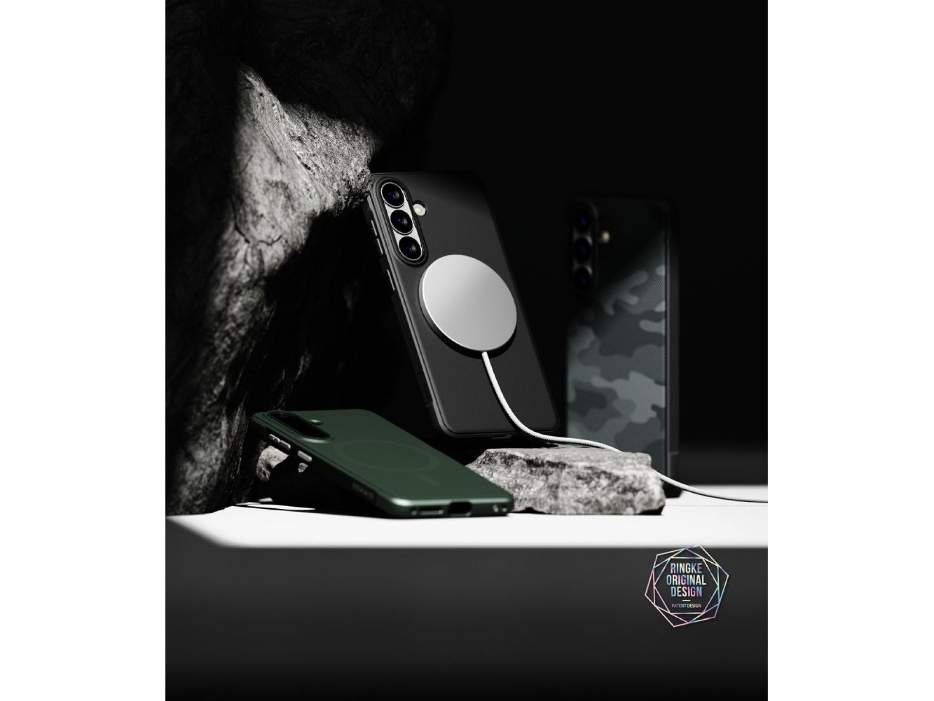 Capa Ringke Onyx Magsafe para Samsung Galaxy S26 - Cinza e Preta