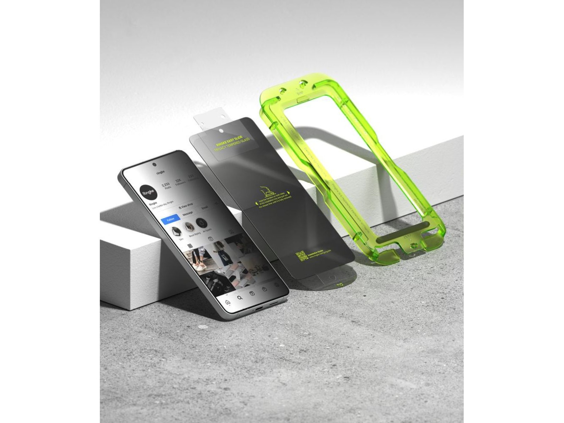 Ringke Easy Slide Privacy 2-Pack Tempered Glass for Samsung Galaxy S26+