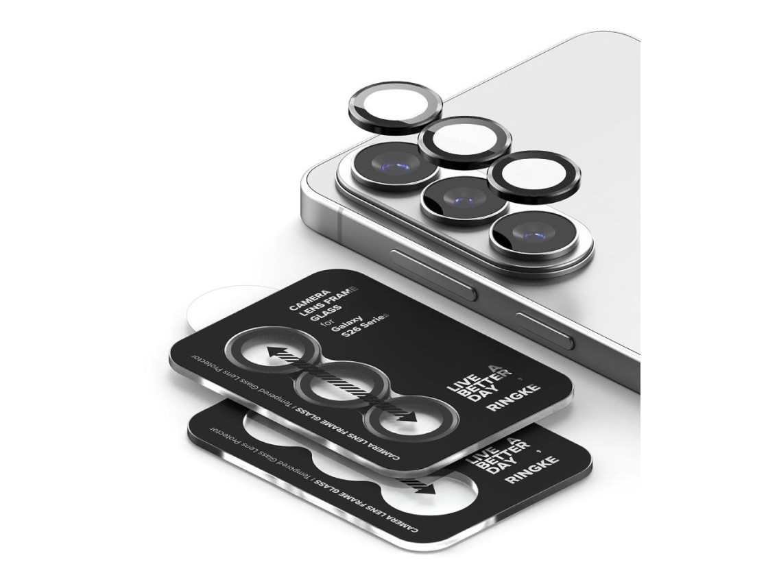 Protector de marco de cámara Ringke (paquete de 2) para Samsung Galaxy S26 / S26+ - Negro