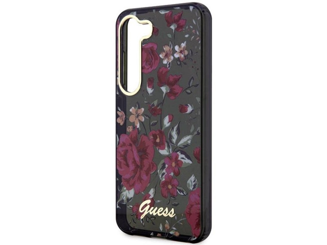 Guess GUHCS23MHCFWSA S23+ S916 estojo rígido verde/cáqui Coleção Flores