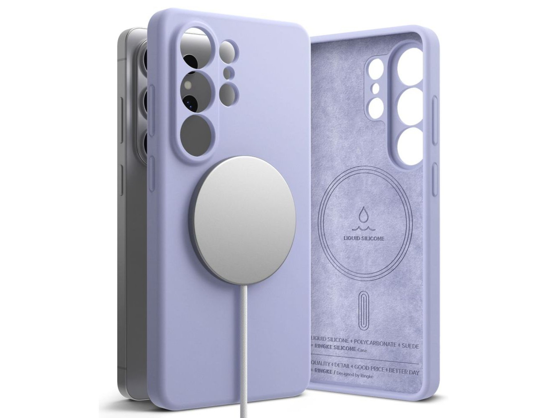 Capa Ringke de silicone MagSafe para Samsung Galaxy S26 Ultra - Roxa