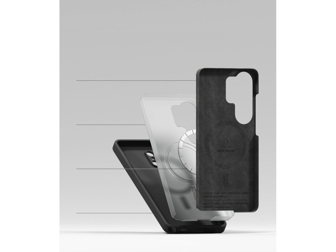 Capa Ringke de silicone MagSafe para Samsung Galaxy S26 Ultra - Preta
