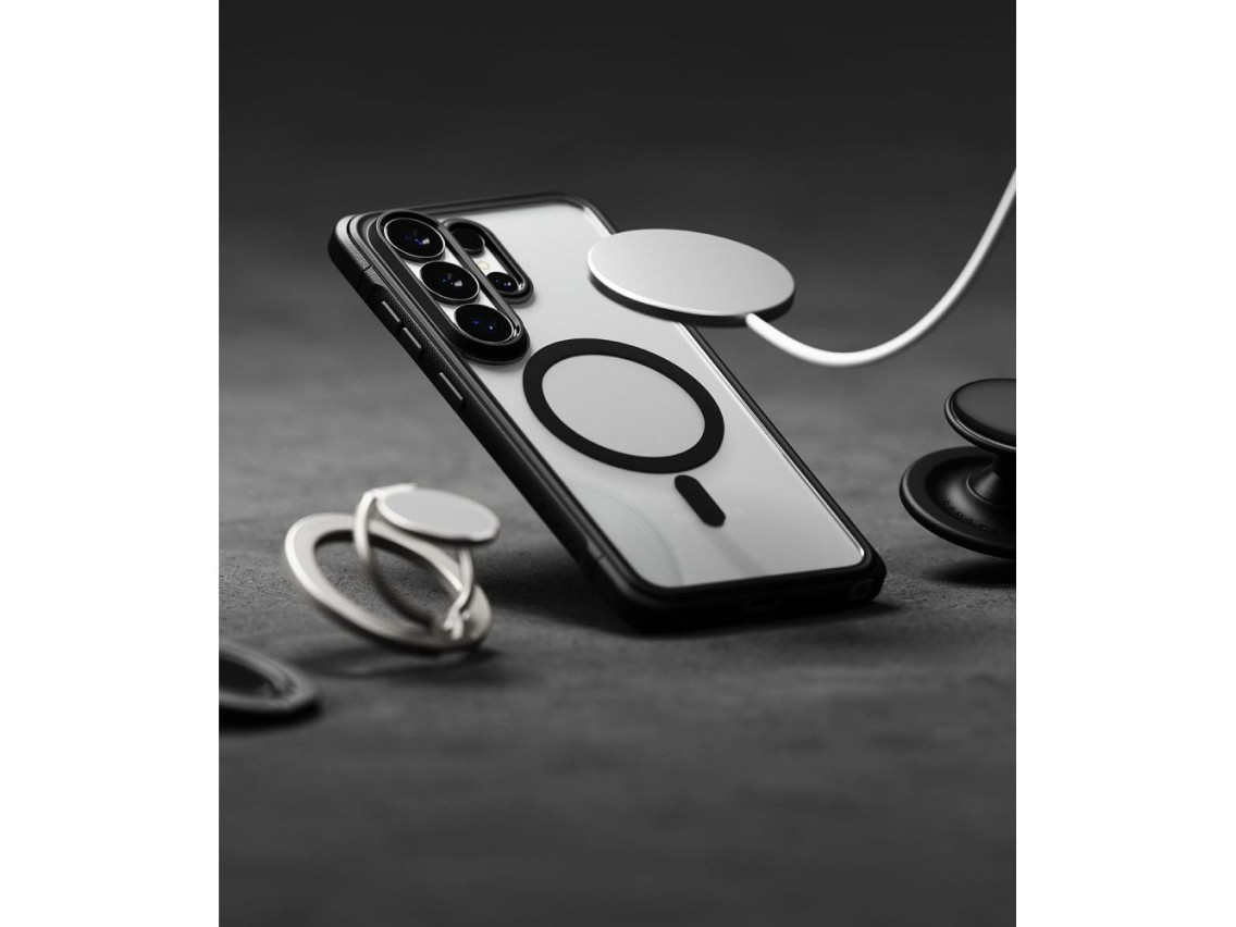 Capa magn�tica Ringke Fusion Bolt MagSafe para Samsung Galaxy S26 Ultra - Preto transparente