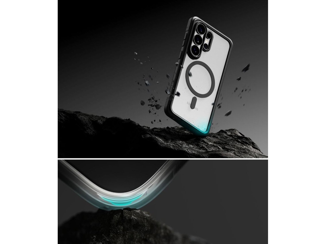 Capa magn�tica Ringke Fusion Bolt MagSafe para Samsung Galaxy S26 Ultra - Preto transparente