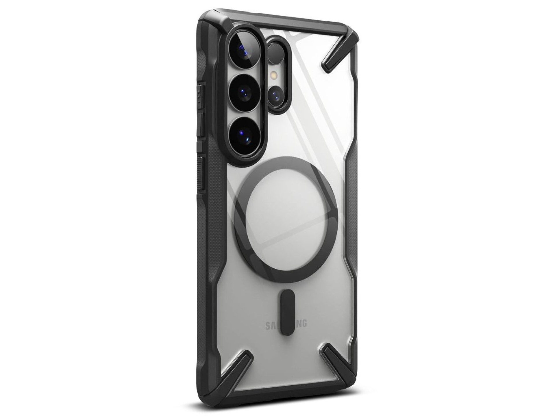 Capa magnética Ringke Fusion X MagSafe para Samsung Galaxy S26 Ultra - Preta transparente