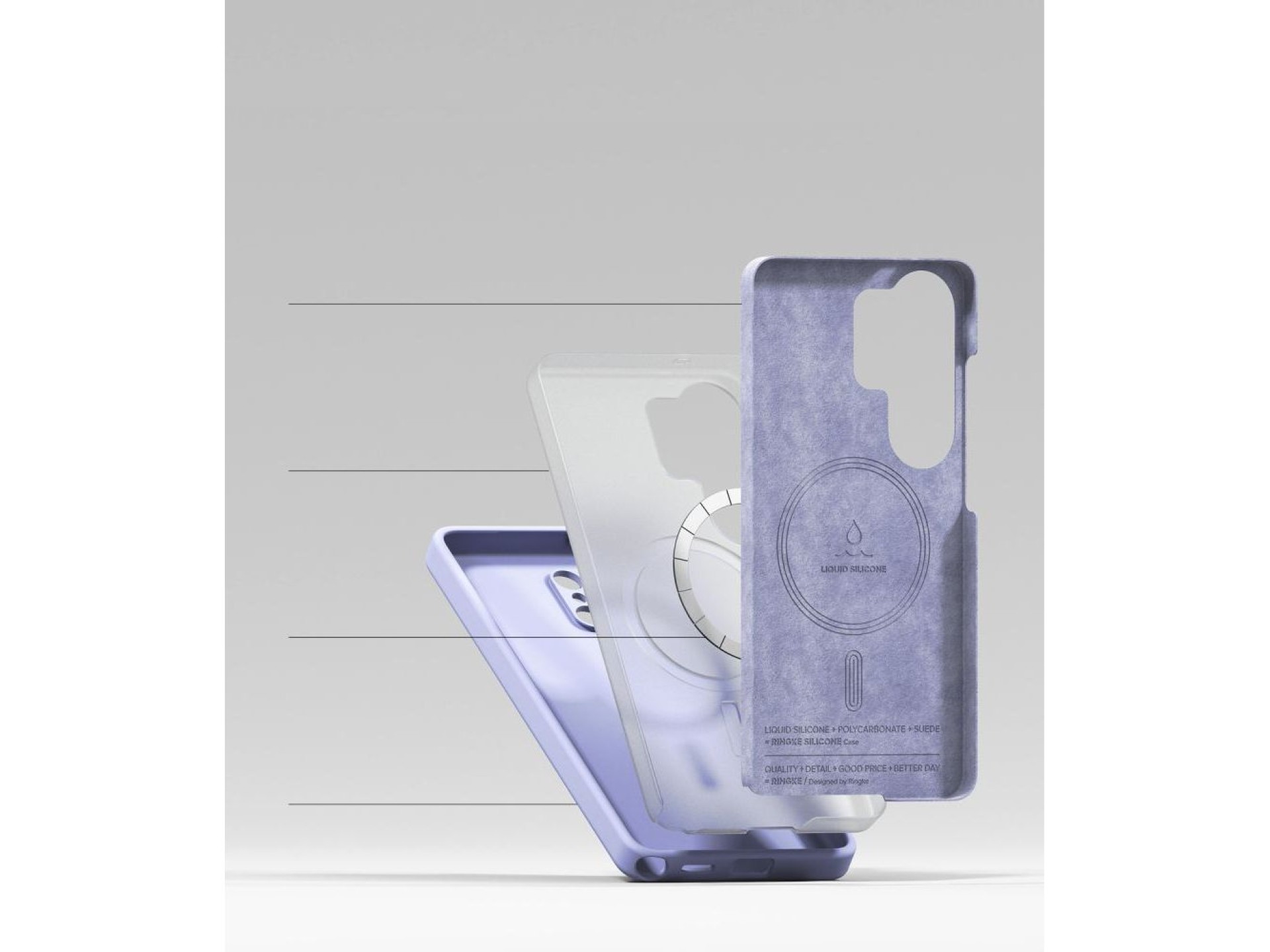 Capa Ringke de silicone MagSafe para Samsung Galaxy S26 Ultra - Roxa