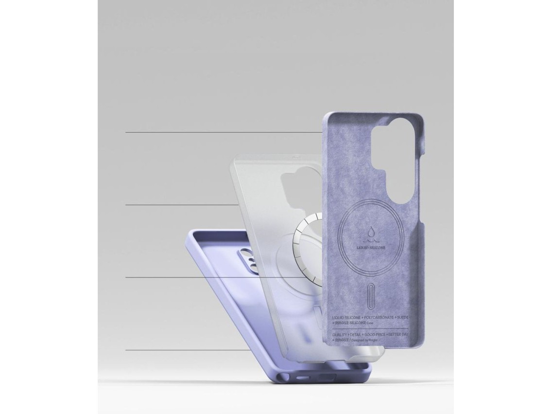 Capa Ringke de silicone MagSafe para Samsung Galaxy S26 Ultra - Roxa