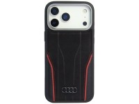 Funda MagSafe de piel auténtica Audi R8 para iPhone 17 Pro Max - Negro y rojo Funda MagSafe de piel auténtica Audi R8 para iPhone 17 Pro Max - Negro y rojo