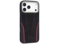 Funda MagSafe de piel auténtica Audi R8 para iPhone 17 Pro Max - Negro y rojo Funda MagSafe de piel auténtica Audi R8 para iPhone 17 Pro Max - Negro y rojo