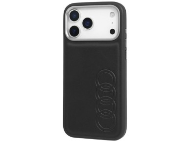 Capa MagSafe em couro sint�tico Audi TT para iPhone 17 Pro Max - Preta