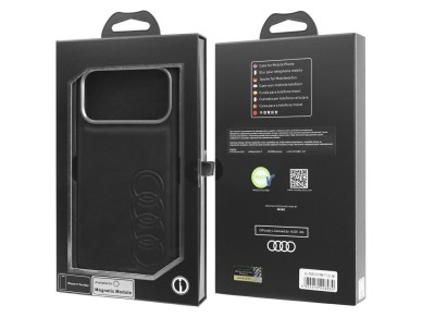 Capa MagSafe em couro sint�tico Audi TT para iPhone 17 Pro Max - Preta