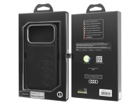 Capa MagSafe em couro sintético Audi TT para iPhone 17 Pro - preta Capa MagSafe em couro sintético Audi TT para iPhone 17 Pro - preta