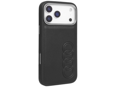 Capa MagSafe em couro sint�tico Audi TT para iPhone 17 Pro Max - Preta