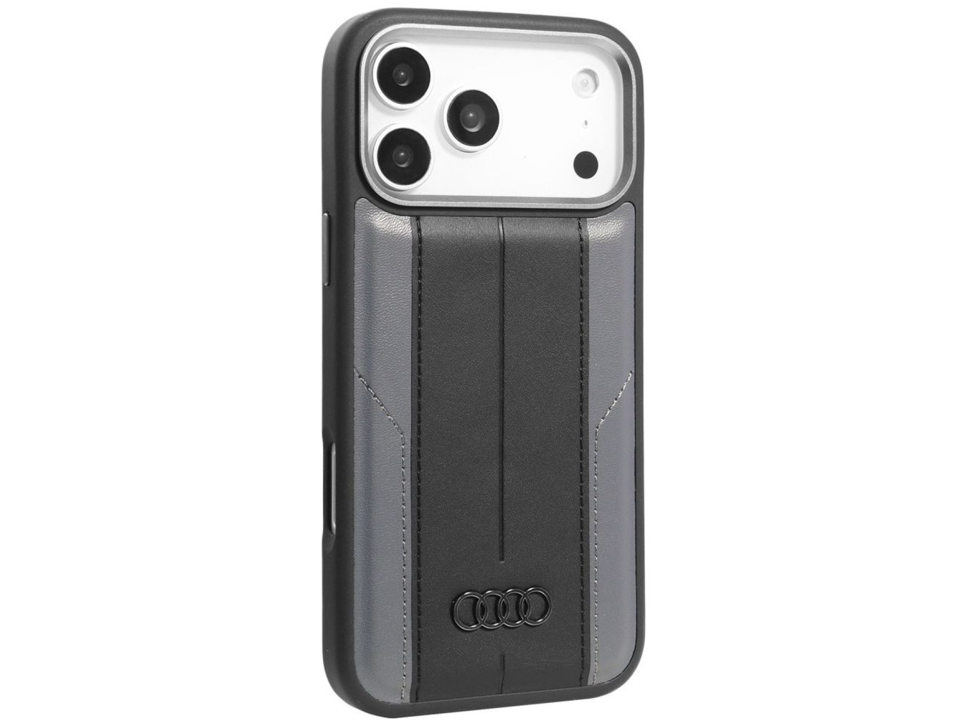Capa MagSafe em couro sintético Audi A6 para iPhone 17 Pro Max - Preta