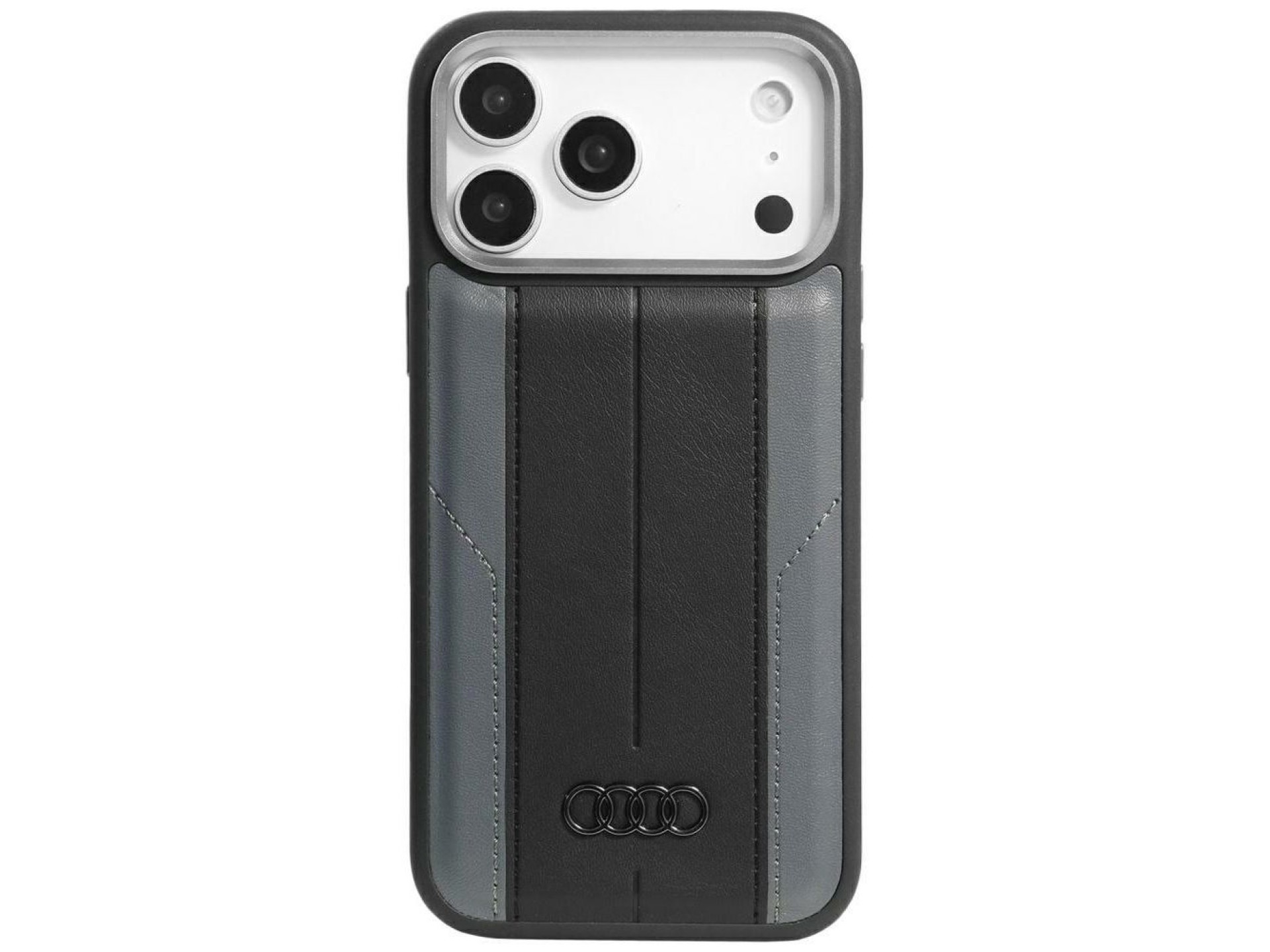 Capa MagSafe em couro sintético Audi A6 para iPhone 17 Pro Max - Preta