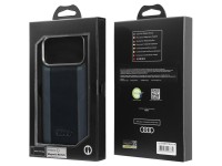 Capa MagSafe em couro sintético Audi A6 para iPhone 17 Pro Max - Preta Capa MagSafe em couro sintético Audi A6 para iPhone 17 Pro Max - Preta