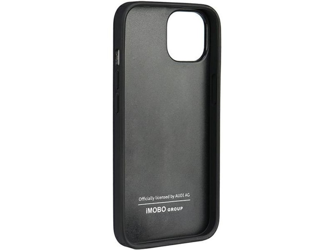 Funda r�gida Audi de cuero genuino para iPhone 11/Xr de 6,1" en color negro/negro (AU-TPUPCIP11R-Q8/