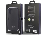 Capa de silicone Audi para iPhone 12/12 Pro 6.1" preta/preta r�gida AU-LSRIP12P-Q3/D1-BK