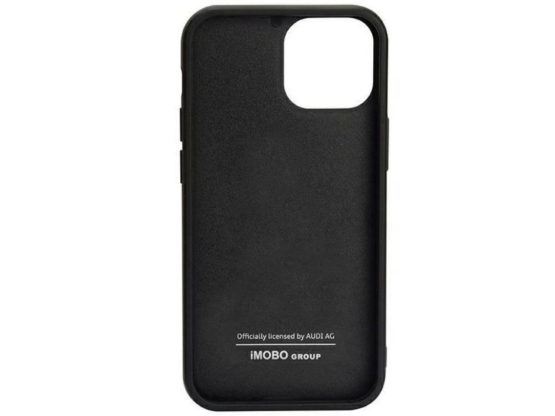 Funda rígida Audi de fibra de carbono para iPhone 14 Pro de 6,1" en color negro/negro AU-TPUPCIP14P-