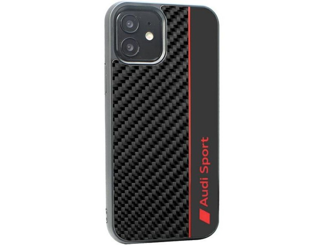 Audi Carbon Fiber Stripe iPhone 11 / Xr 6.1" black/black hardcase AUS-TPUPCIP11-R8/D1-BK