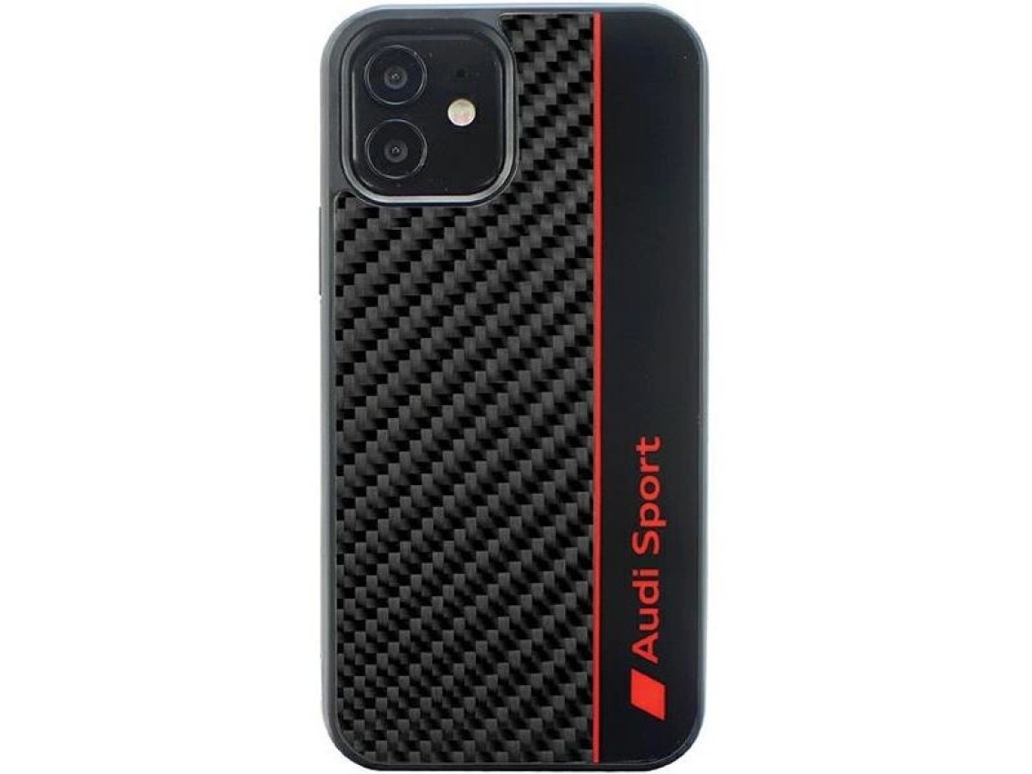 Audi Carbon Fiber Stripe iPhone 11 / Xr 6.1" black/black hardcase AUS-TPUPCIP11-R8/D1-BK